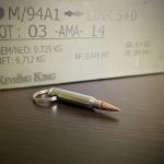 .223 Remington Steel Cased Bullet Keyring unique gifts, military gift ideas for him