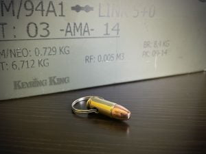 Real 9mm Pistol Bullet Keyring | Bullet Keychain unique gifts, military gift ideas for him