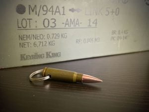 7.62x39 AK47 Steel Bullet Keyring unique gifts, military gift ideas for him