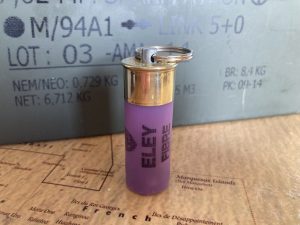 Purple shotgun cartridge keyring Real 12 Gauge Shotgun Bullet Shell / shotgun cartridge Keyring makes unique gifts, military keychain gift ideas for men and women, him and hers.