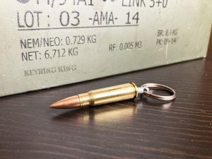 AK47 7.62x39 Bullet Swivel Pin Keyring real bullet keychain unique gifts, military gift ideas for him