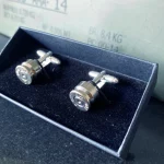 .308 Bullet Cufflinks - Nickel Plated | Keyring King