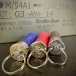 Red Real 12 Gauge Shotgun Bullet Shell / shotgun cartridge Keyring makes unique gifts, military gift ideas for men and women, him and hers.