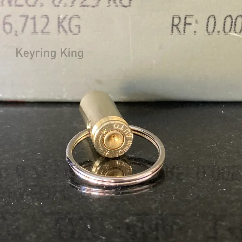Bullet Engine Key Ring 10mm Auto Bullet Keyring – Hollow Point Round