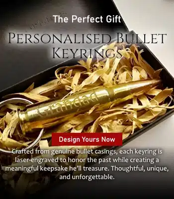 laser engraved bullet keyring gift box mobile