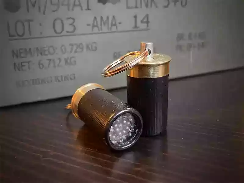 Stubby shotgun casing keyring