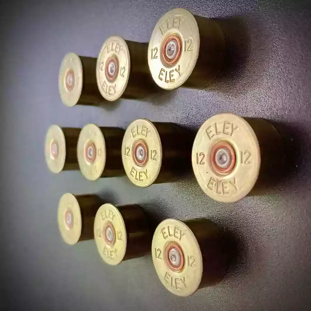 12 Bore shotgun fridge magnets crafted from real bullet casings. Unique, authentic, and a perfect conversation starter for any gun enthusiast